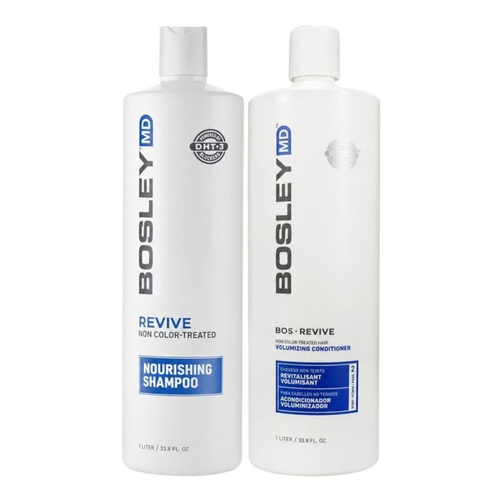 Bosley Revive Non Color Treated Hair Shampoo & Conditioner 33.8 Oz Set